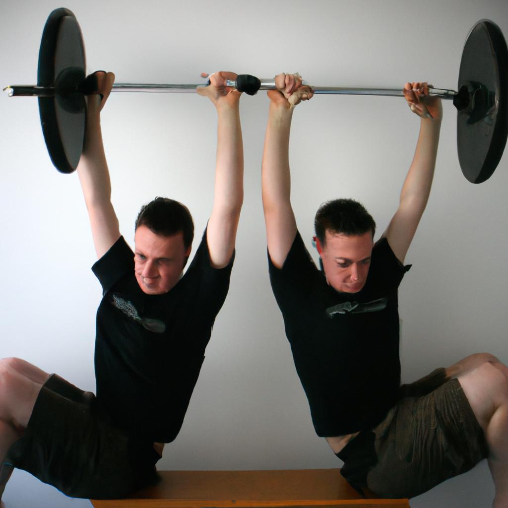 Person performing various strength exercises